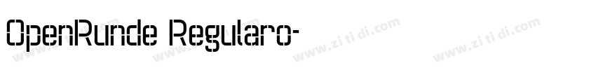 OpenRunde Regularo字体转换